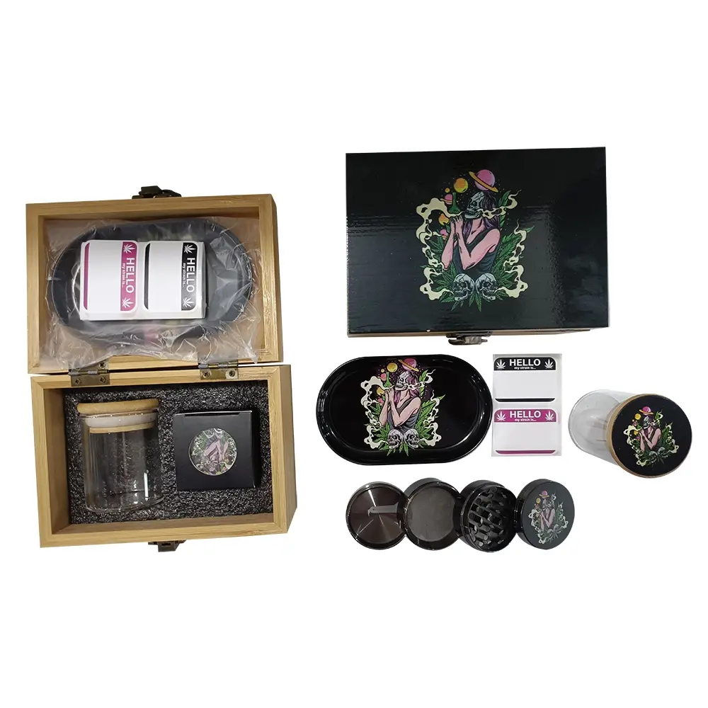 [Q-4107-10] WOODEN KIT (Smokin' Lady Skull)