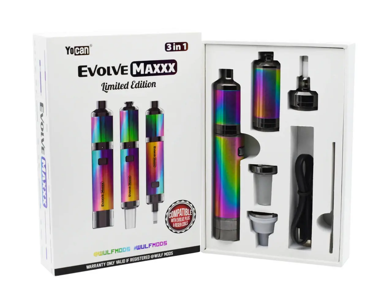 [Q-4119] WULF EVOLVE MAXXX 3-IN-1 (WHITE + RED SPLATTER)