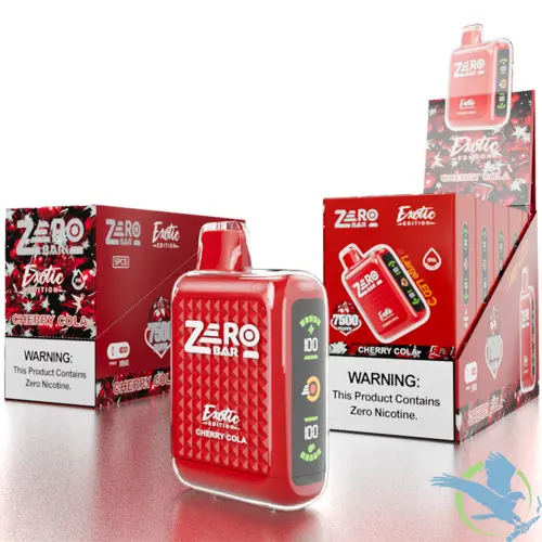 [Q-4198-03] ZERO BAR 13ML 7500 PUFFS ZERO NICOTINE DISPOSABLE (Cherry Cola)