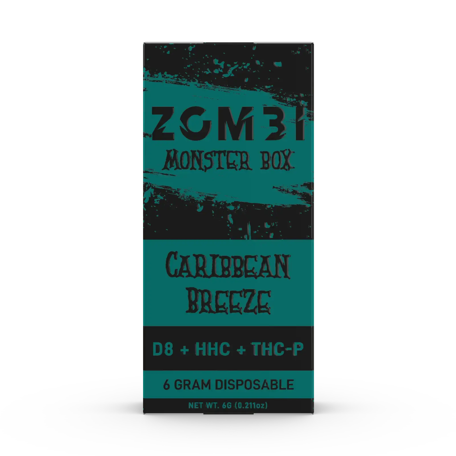 [Q-4266-02] ZOMBI 6g Monster Box Disposable D8 HHC THC-P 6PK (Caribbean Breeze)