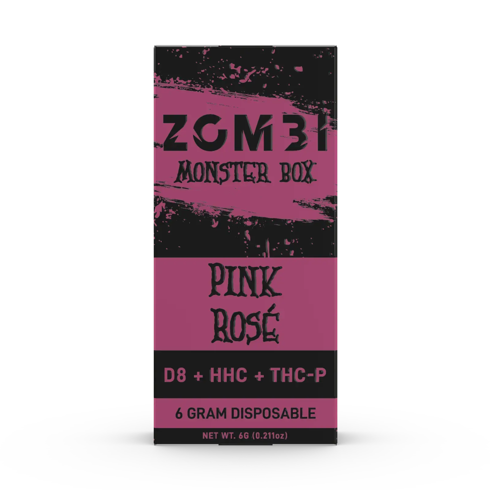 [Q-4266-07] ZOMBI 6g Monster Box Disposable D8 HHC THC-P 6PK (Pink Rose)