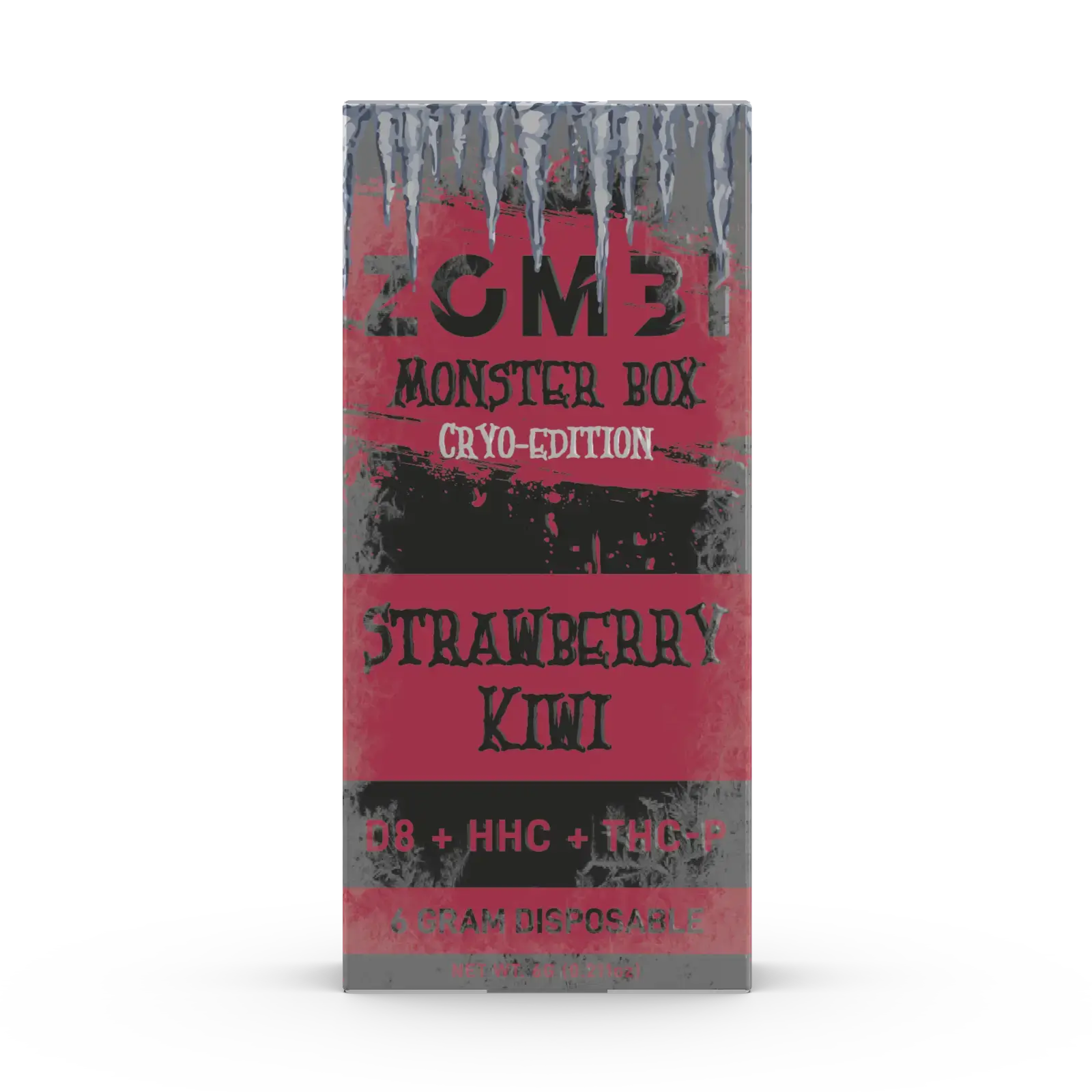 [Q-4266-08] ZOMBI 6g Monster Box Disposable D8 HHC THC-P 6PK (Strawberry Kiwi)