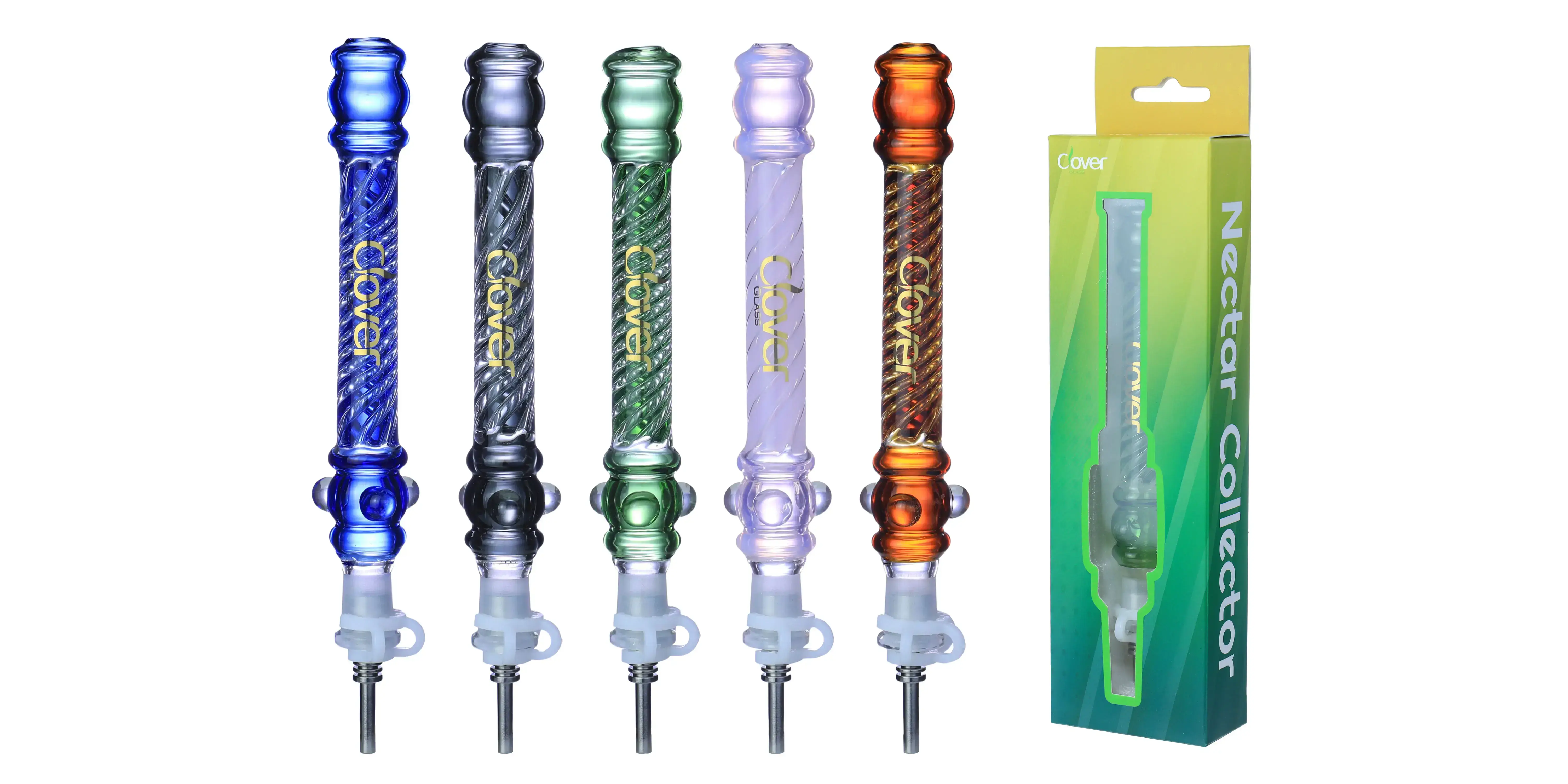 [T-1376-07] Clover Nectar Collector Mix Color Ceramic Nail A Display (NC-284)