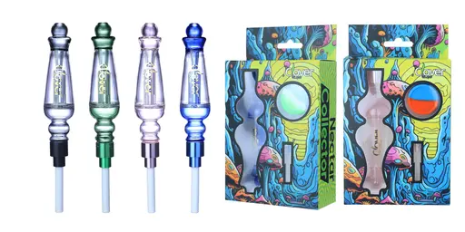 [T-1376-10] Clover Nectar Collector Mix Color Ceramic Nail A Display (NC-269)