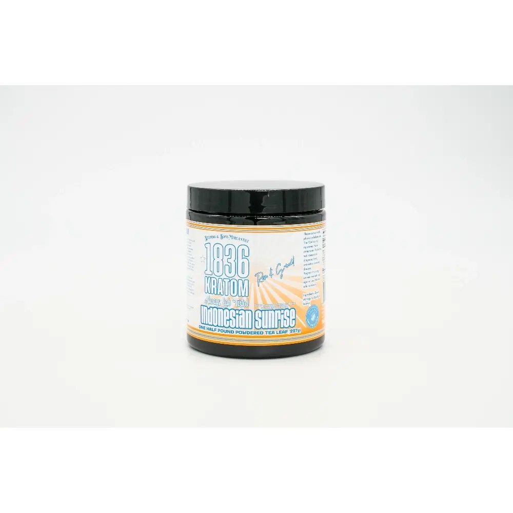 [Q-1082-06] 1836 8OZ KRATOM POWDERED LEAF TUBS (Indo Sunrise)