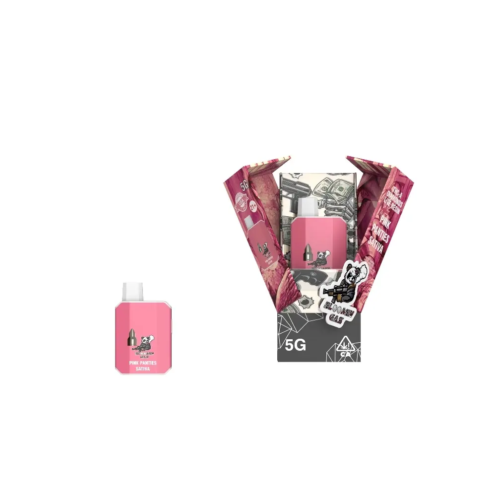 [T-1009-02] BLOOMN GAS DIAMONDS LIVE RESIN 5G Disposable 5pk Box (Pink Panties Sativa)