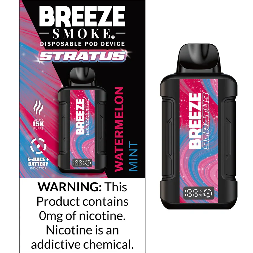 [T-1597-03] BREEZE PRO 15k PUFF DISPOSABLE VAPE 20ML (Mint)