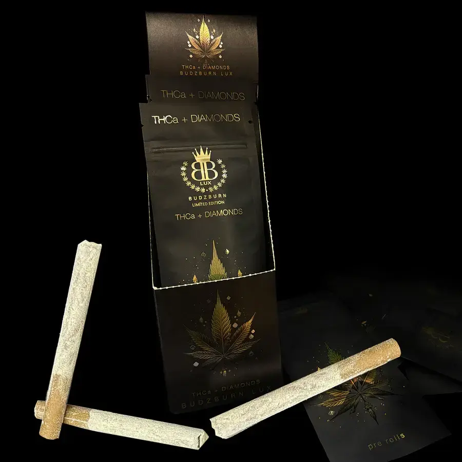[Q-4773-05] Budz Burn 3G Diamond Coated Blunt Pre-Roll - 10ct Box (Biscotti)