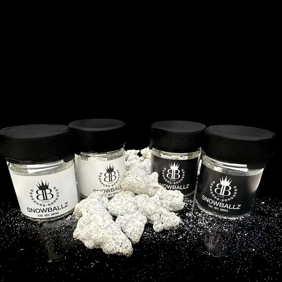 [Q-4763-03] Budz Burn LUX THC-A Flower Snowballz 7G Jar (Indica)