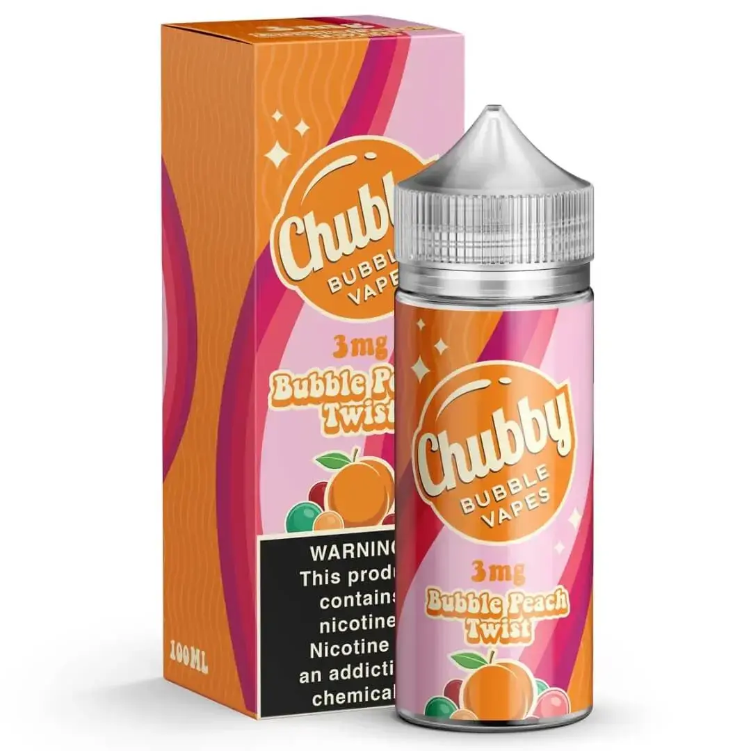 [Q-1597-04] CHUBBY BUBBLE 100ML (6MG, Peach Twist)