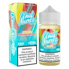 [Q-1626-27] CLOUD NURDZ ICED 100ML (3mg, Banana Dragonberry)