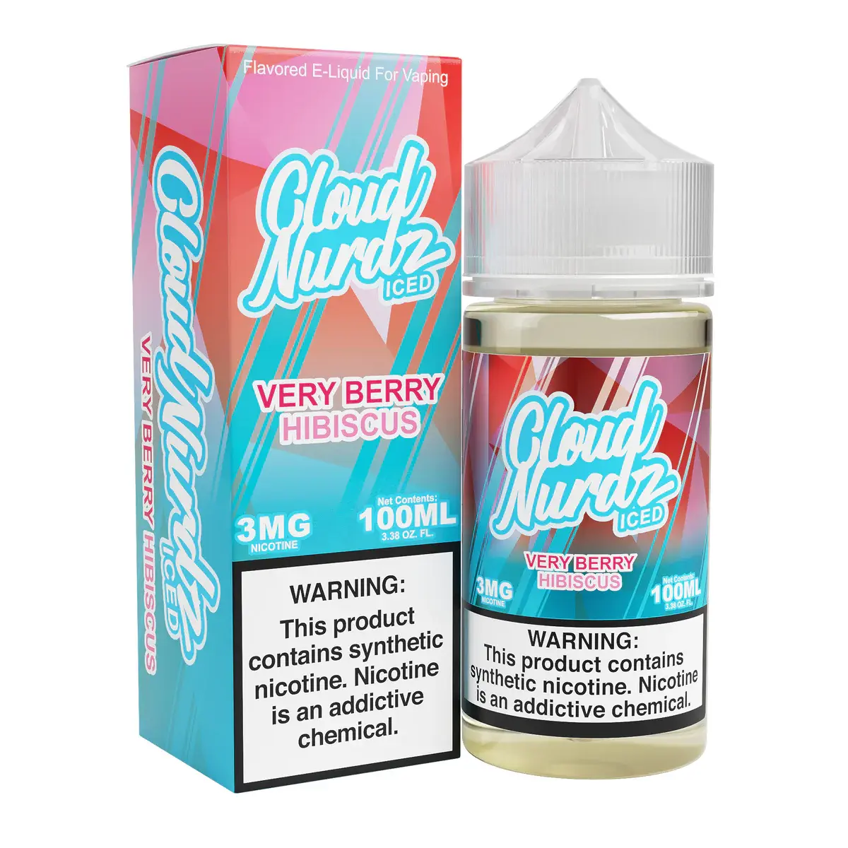 [Q-1626-29] CLOUD NURDZ ICED 100ML (3mg, Very Berry Hibiscus)