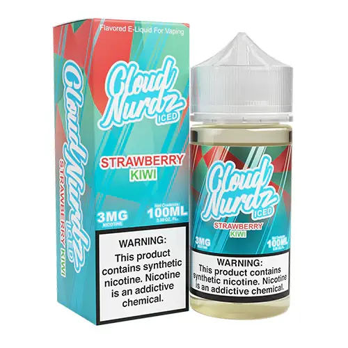 [Q-1626-23] CLOUD NURDZ ICED 100ML (3mg, Strawberry Kiwi)