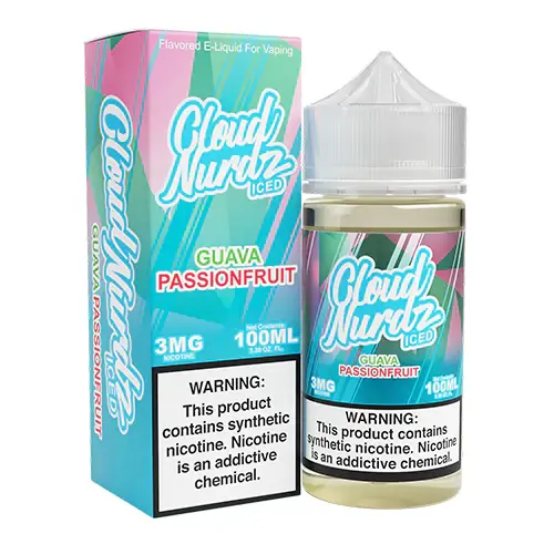 [Q-1626-38] CLOUD NURDZ ICED 100ML (6mg, Guava Passion Fruit)
