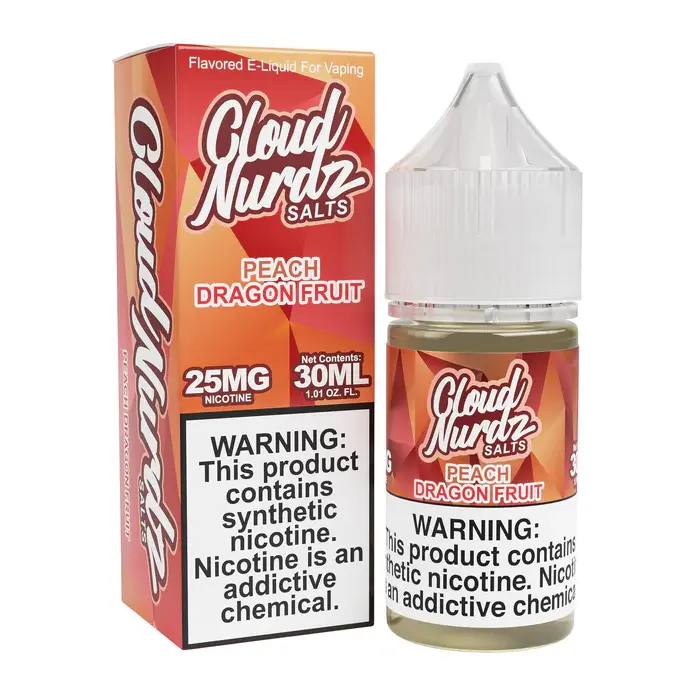 [Q-1627-06] CLOUD NURDZ SALTS 30ML (50MG, Peach Dragonfruit)