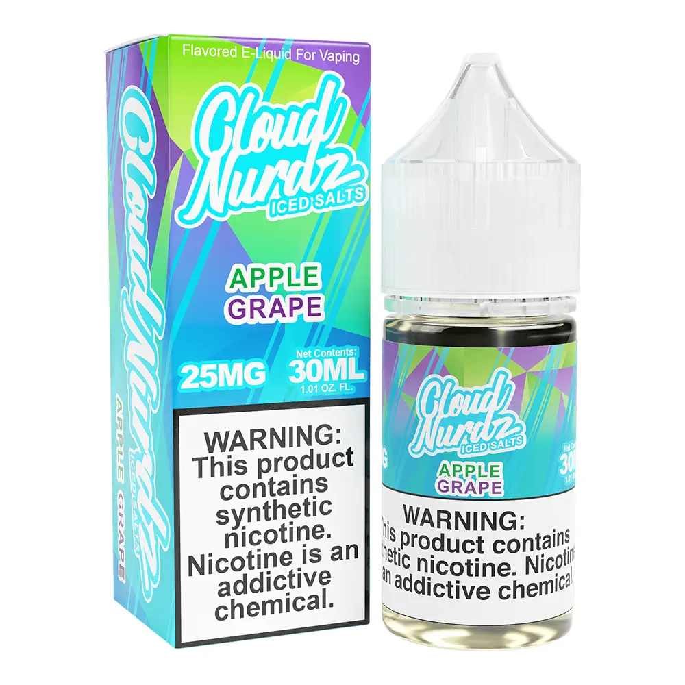 [Q-1628-11] CLOUD NURDZ SALTS ICED 30ML (50MG, Grape Apple)