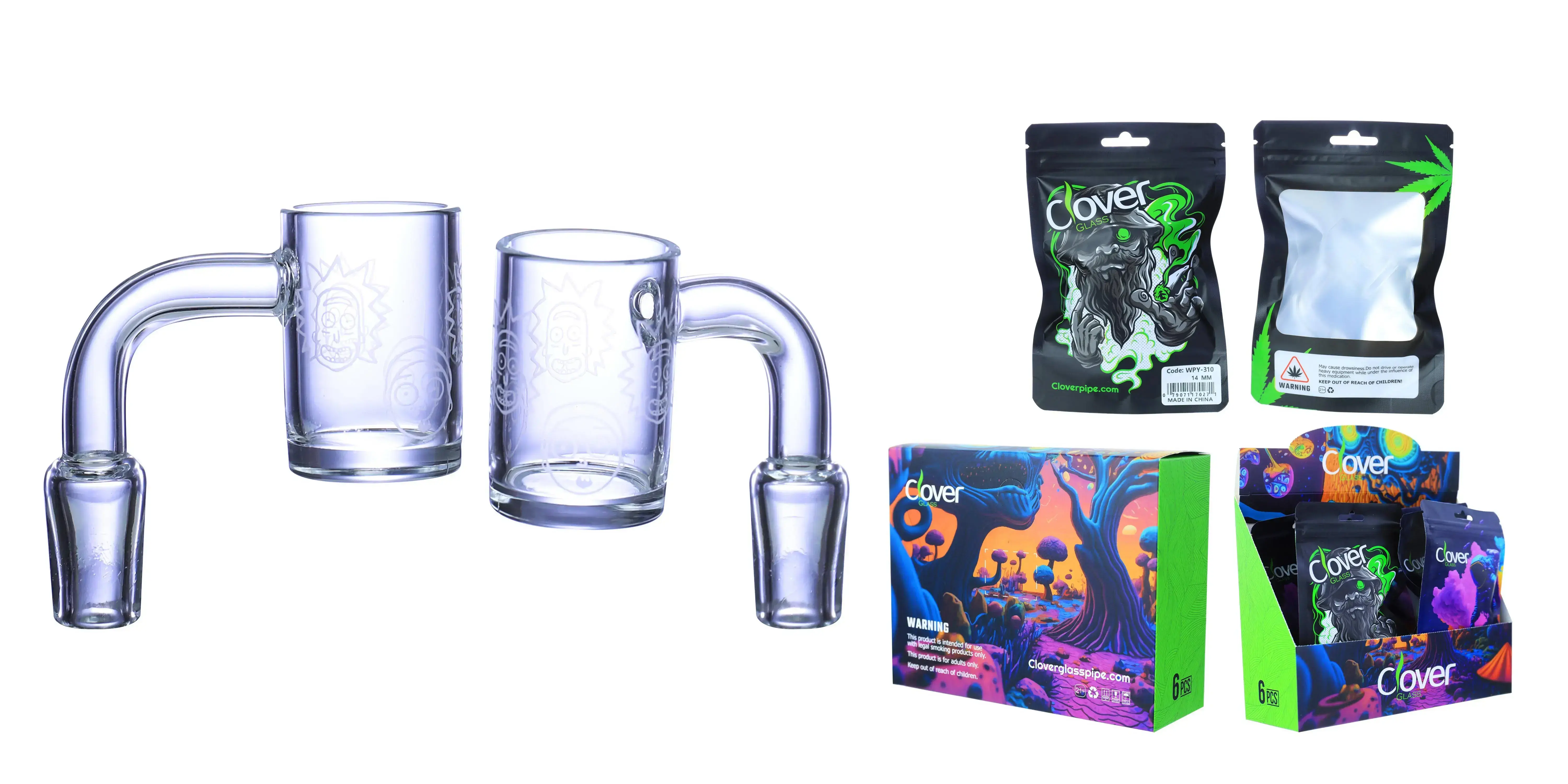 Clover Glass Banger 14MM 6PC a Display