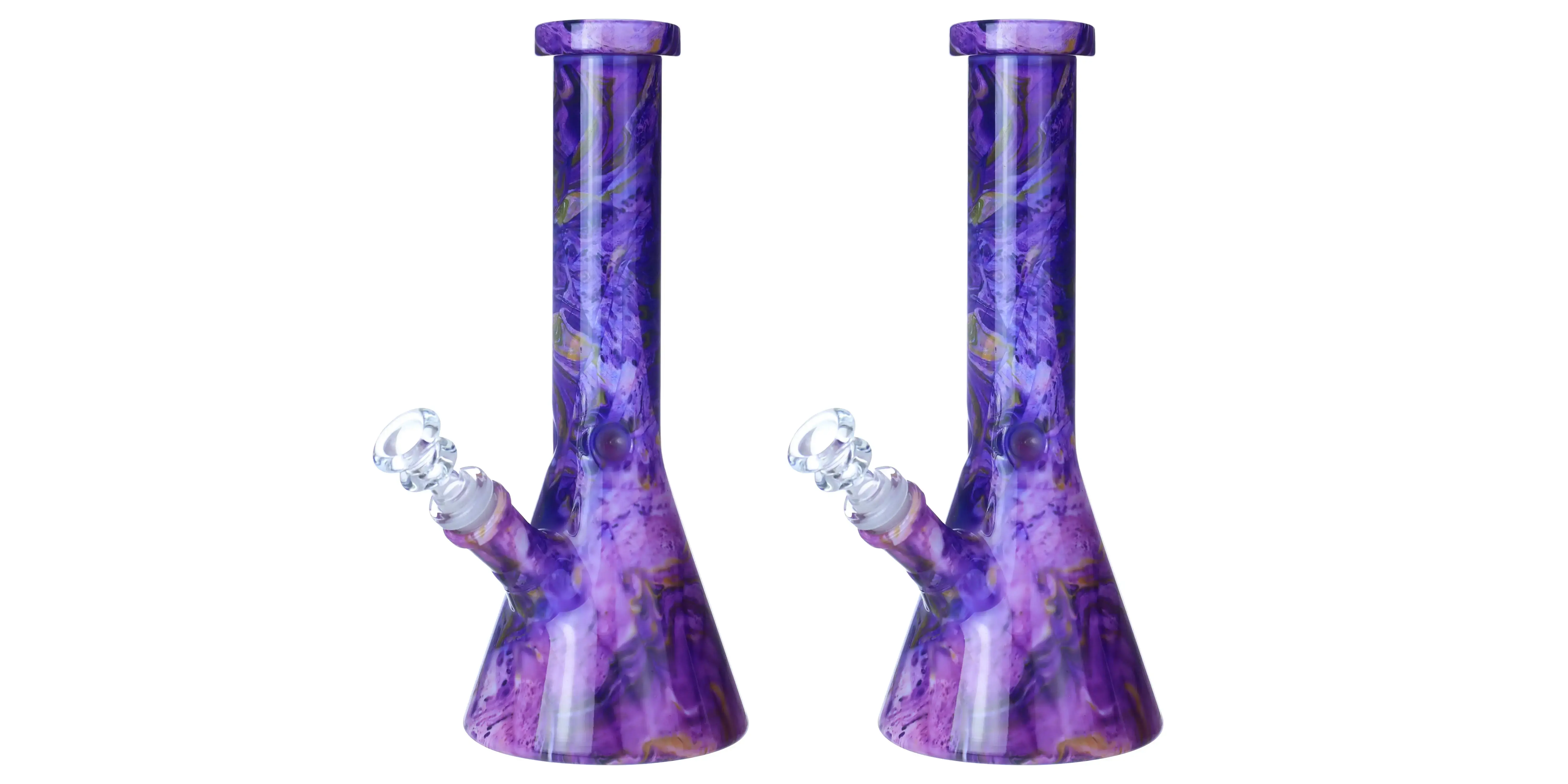 Clover Waterpipe Beaker Color Full 10Inch