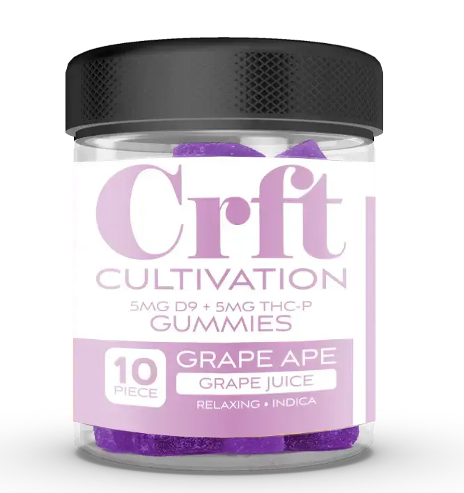 CRFT 10 X 10MG D9 + THC-P jar GUMMIES