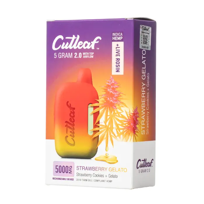 [T-1026-05] CUTLEAF THC A Live Rosin 5 GRAM 6pk Box (Strawberry Gelato)