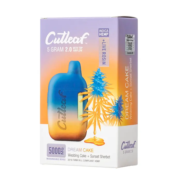[T-1026-02] CUTLEAF THC A Live Rosin 5 GRAM 6pk Box (Dream Cake)