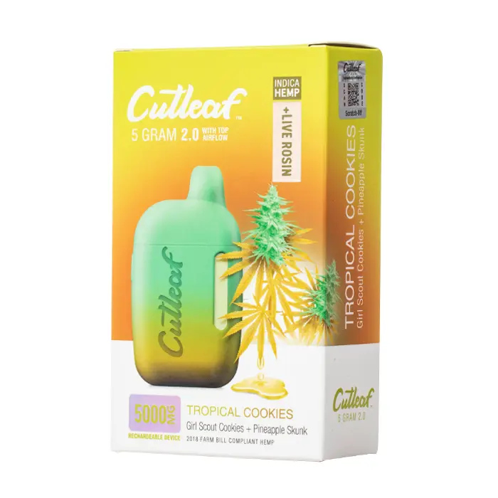 [10513] CUTLEAF THC A Live Rosin 5 GRAM 6pk Box (Tropical Cookies)