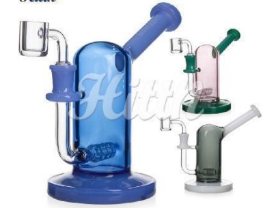 DAB Rig Glass Water Pipe 7 inches with 14mm Quartz Banger Mixed Color