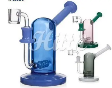 DAB Rig Glass Water Pipe 7 inches with 14mm Quartz Banger Mixed Color