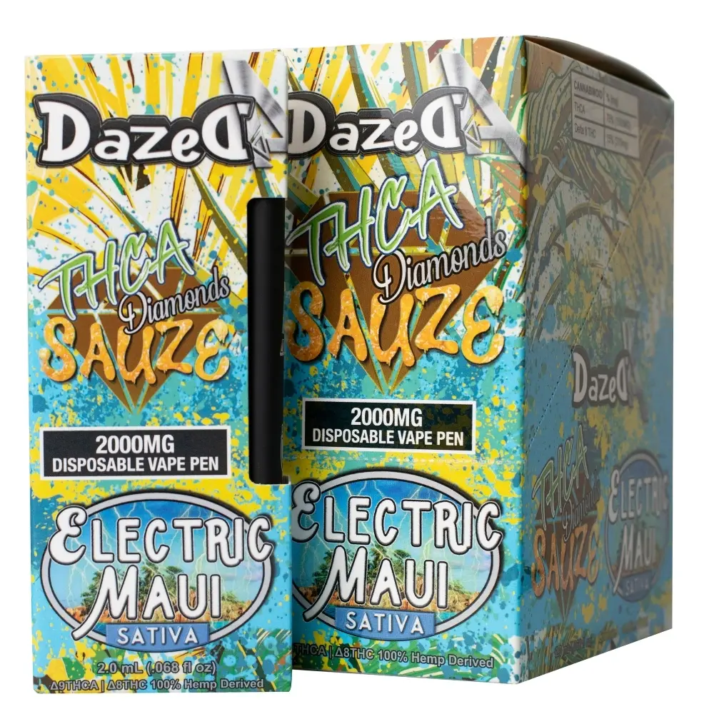 [T-1051-01] DAZEDA THC-A DISPOSABLE 2G 5PK BOX (Electric Maui)