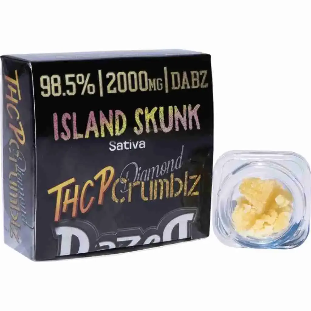 [Q-4829-02] DAZED Dab 2G Diamond Crumblz THC-P 4PK a Box (Island Skunk)