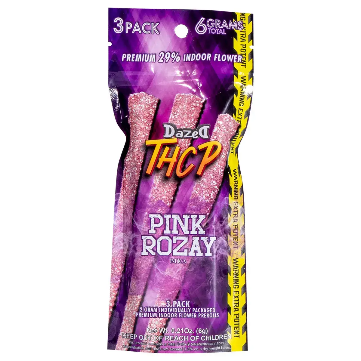 [Q-4834-01] Dazed PreRoll 3PK 2G (Total 6G) THC-P 8CT A Box (Pink Rozay)
