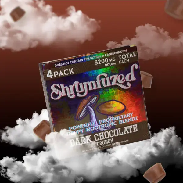 [Q-4355-05] Dazed SHRUMFUZED 4PK CHOCOLATES 800MG EACH 10PER BOX (Chocolates)