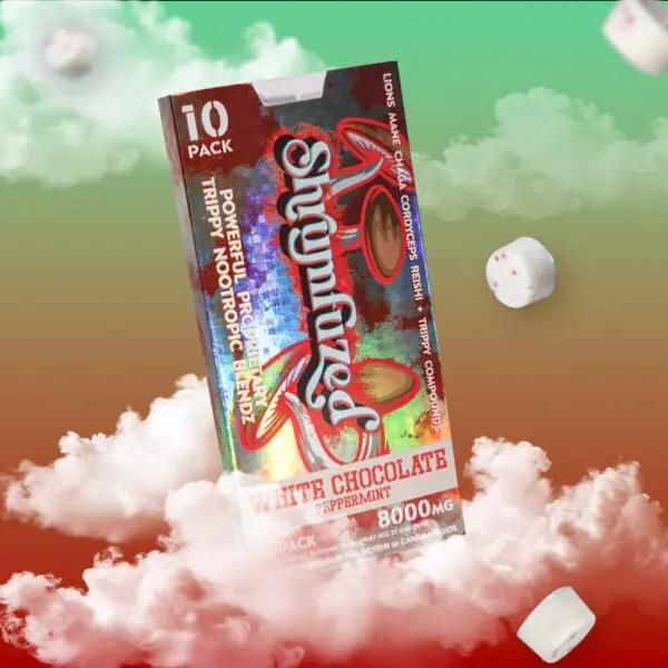 [Q-4357-03] Dazed SHRUMFUZED CHOCOLATE 8000MG 10CT 5 PER BOX (White Chocolate Peppermint)