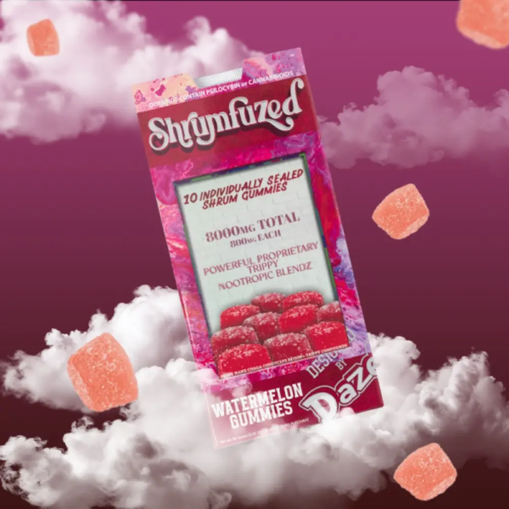[Q-4352-07] Dazed SHRUMFUZED GUMMIES 8000MG 10PK 5 PER BOX (Watermelon)