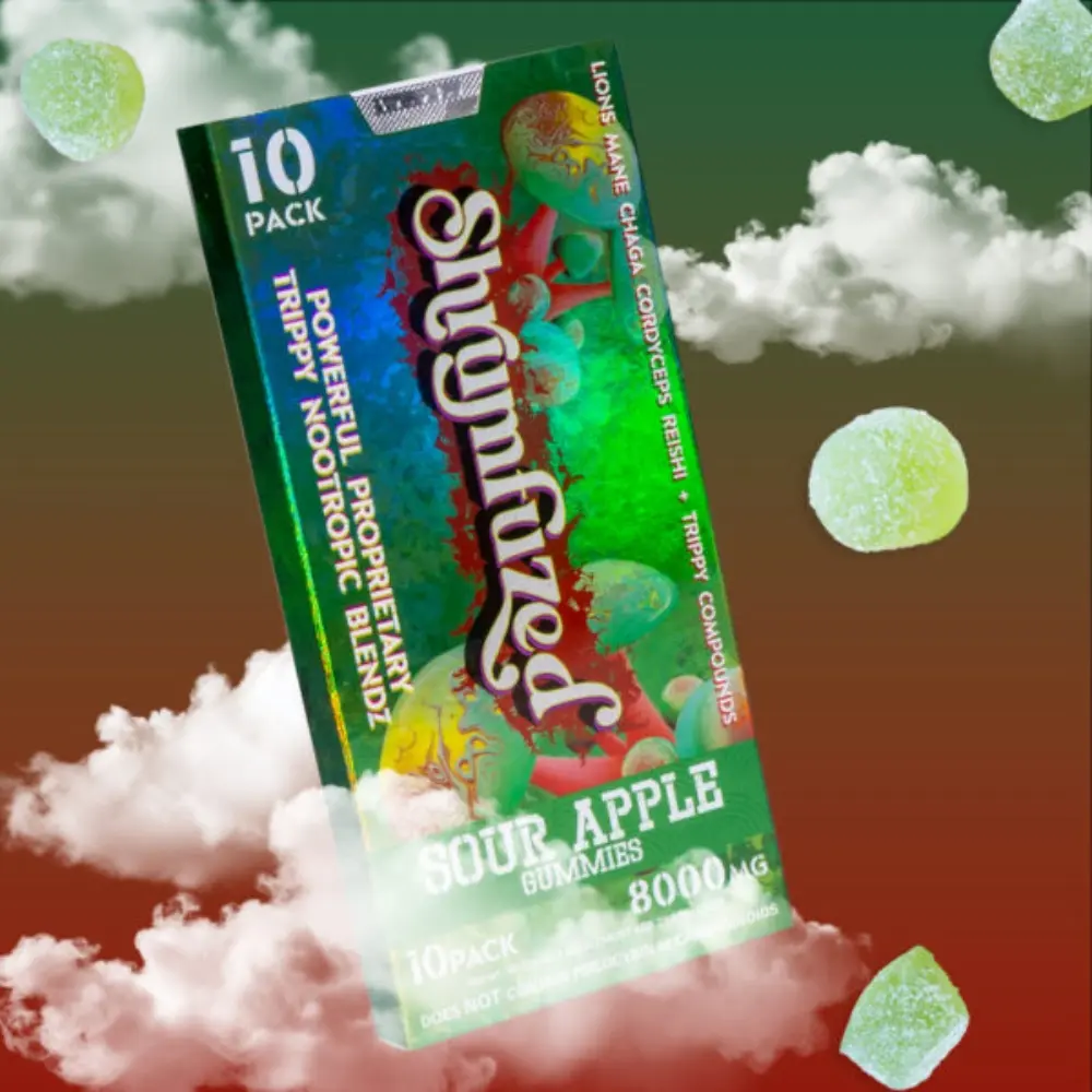 [Q-4352-04] Dazed SHRUMFUZED GUMMIES 8000MG 10PK 5 PER BOX (Sour Apple)