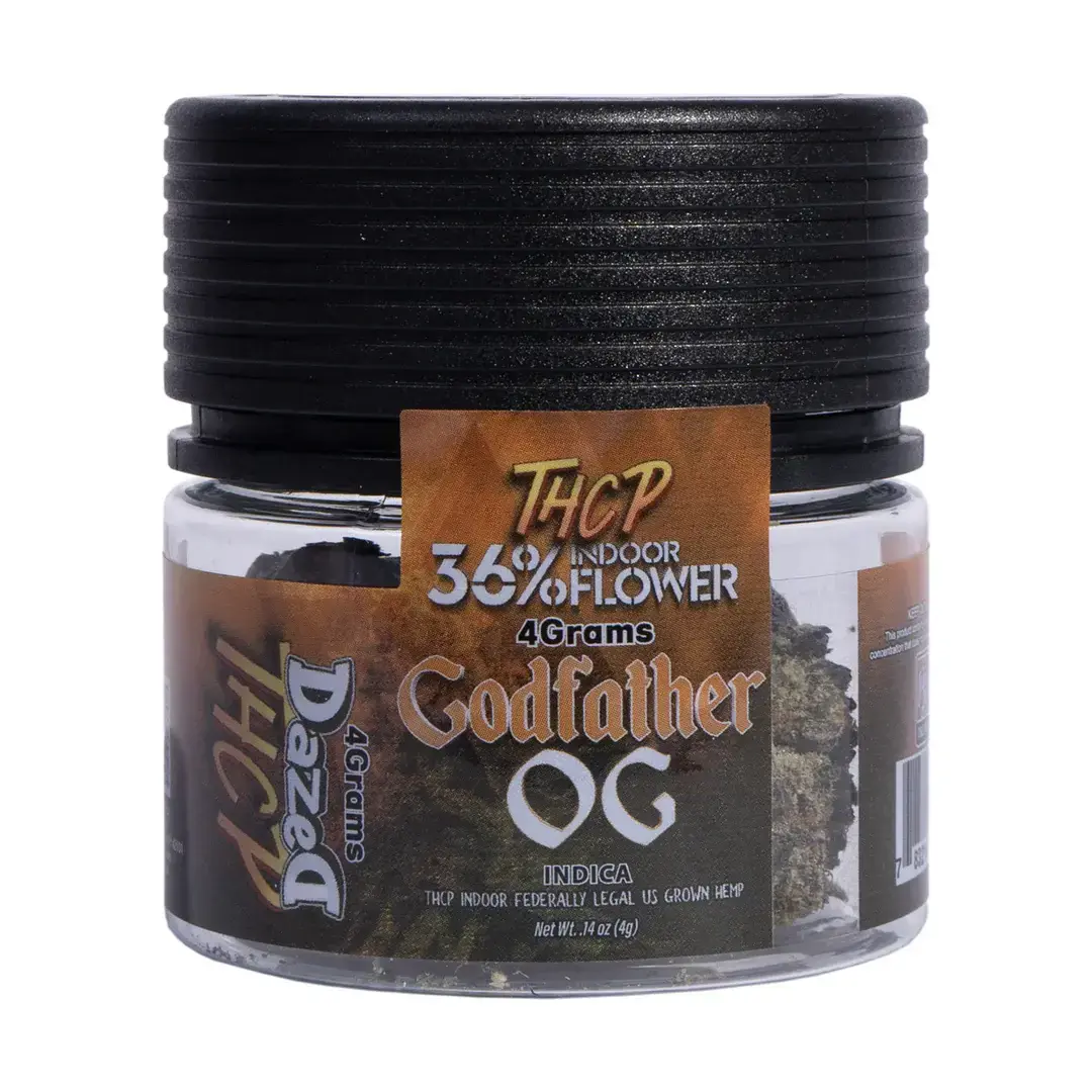 [T-1357-03] Dazed THCP Flower 5CT 4G Jar WV (Godfather OG (Indica))