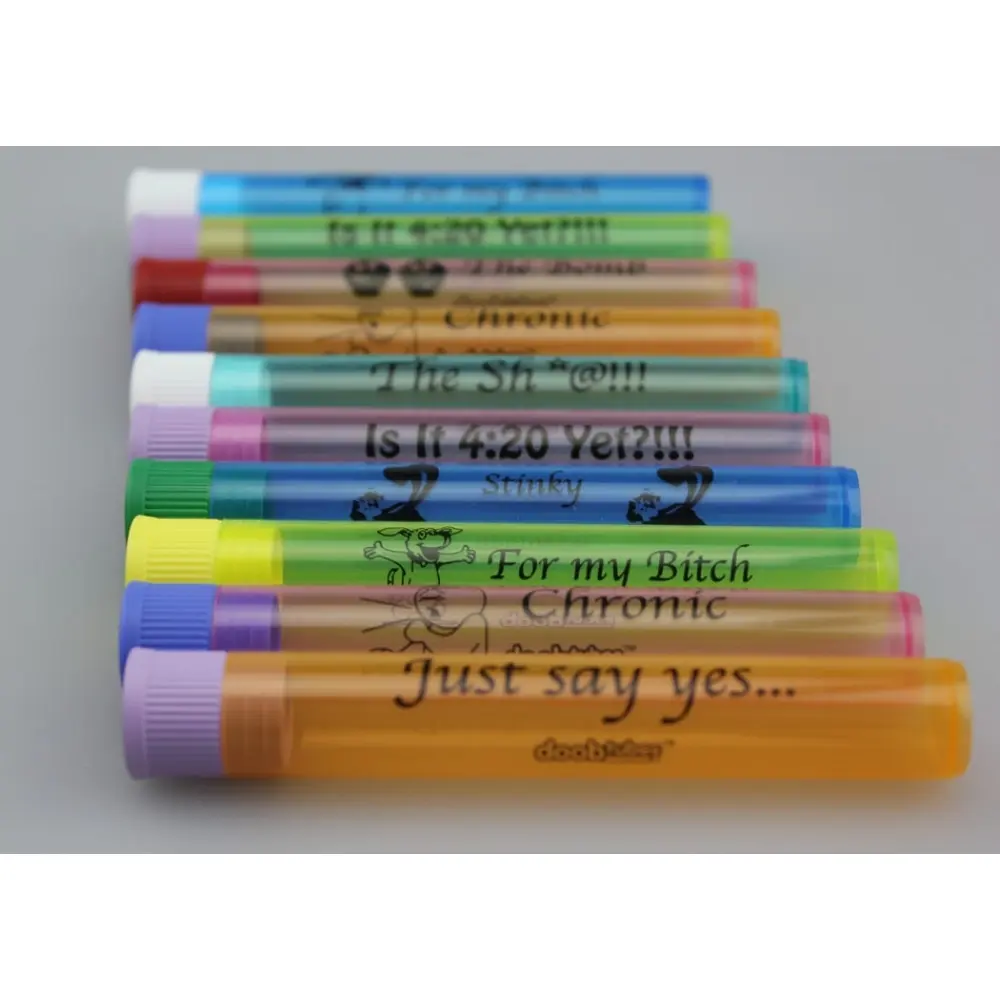 [Q-1752] DOOB TUBES SMALL 25 PER DISPLAY (WHITE W/COLOR)