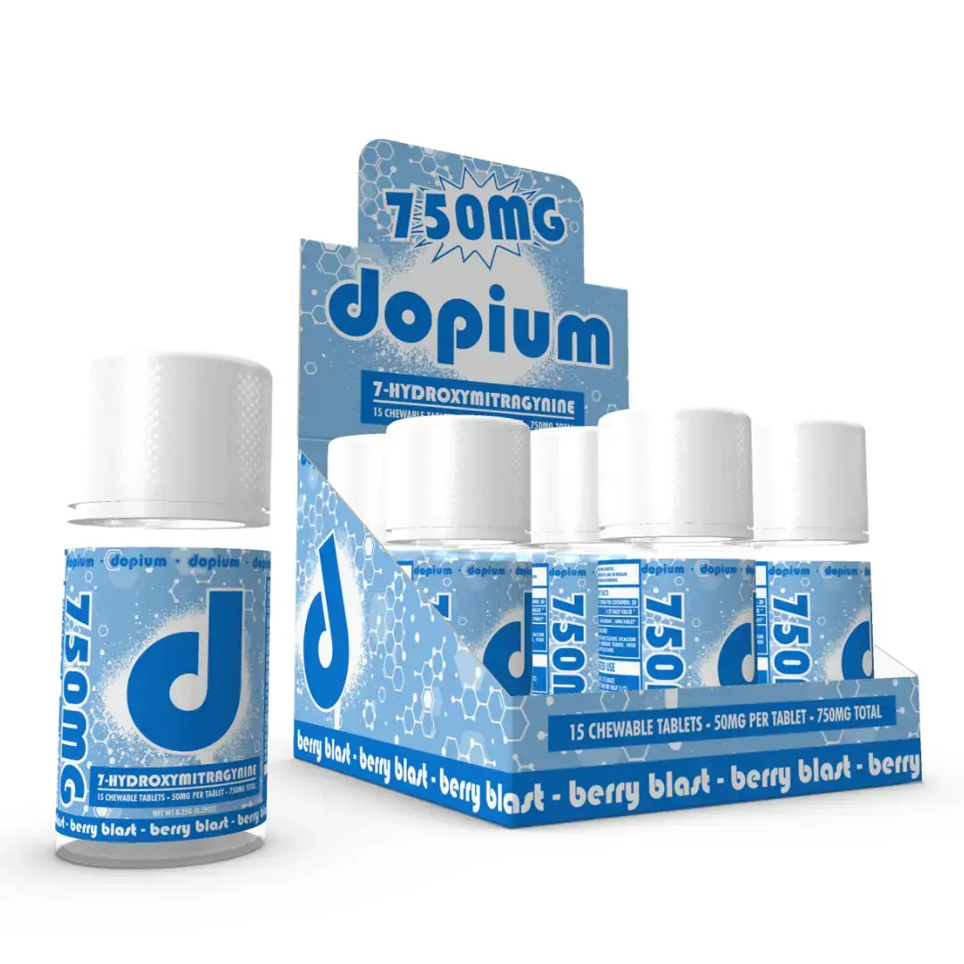 [T-1598-01] Dopium 7-OH Tablets Card 750MG Total (15 Tablets) 9PK (Mint)