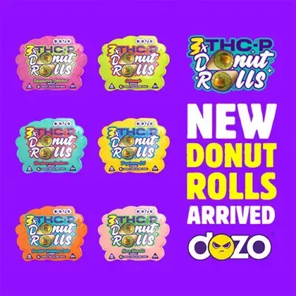 [T-1476-01] DOZO - THC P Donut 3 Pre-rolls 5ct (Blueberry Gusherz - Indica)