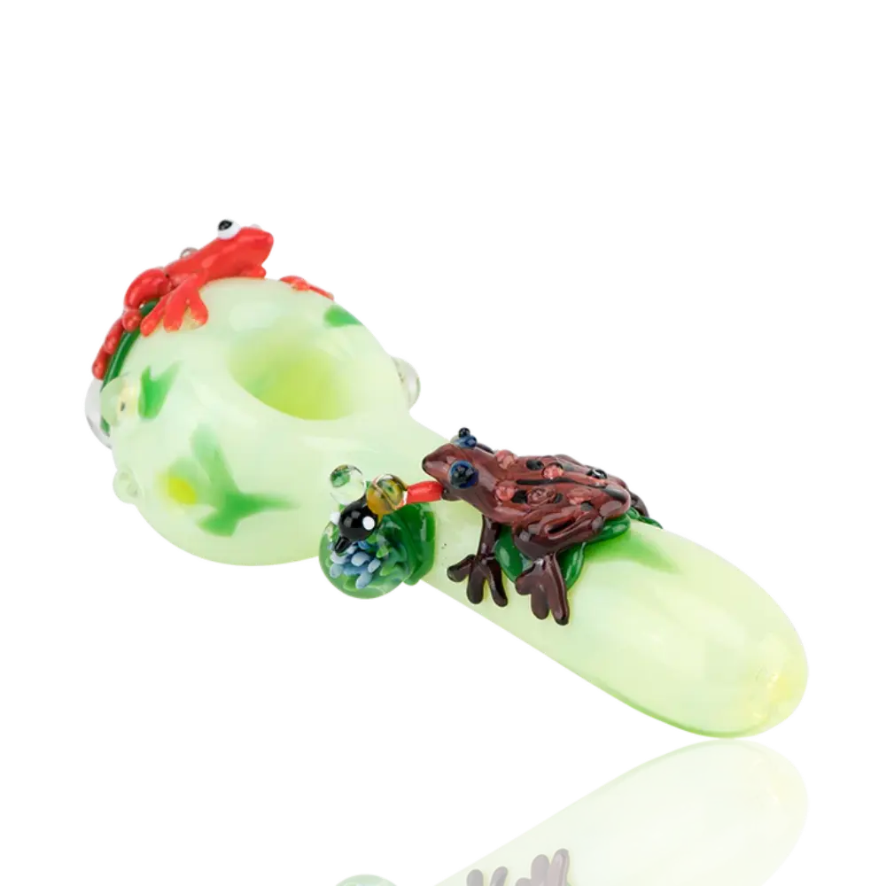 [Q-1813] EG SPOON PIPE SMALL (RIBBIT)