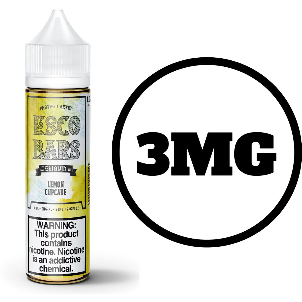 [Q-1909-02] ESCO BARS JUICE 60ML (3mg, Lemon Cupcake)