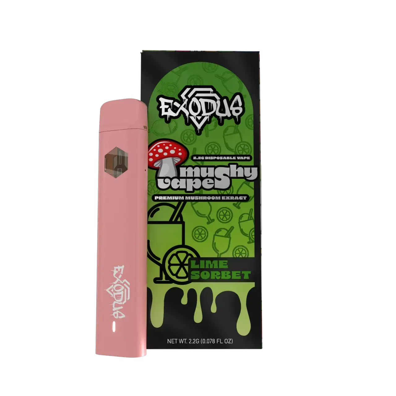 [Q-4331-12] EXODUS Mushroom Disposable Vape 2.2G (Lime Sorbet)