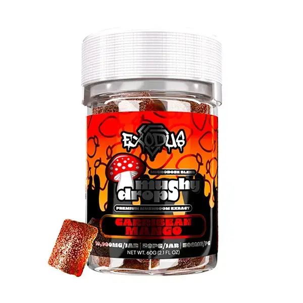 [Q-4705-02] Exodus Mushy Drops Gummies 20ct 10000mg (Caribbean Mango)