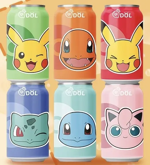 [Q-4999-02] Exotic Drink Qdol Pokmen 330ml 24PK (Peach)