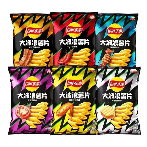 [Q-4902-03] Exotic Lays Big Wave 70G 4PK (Grilled Squid)