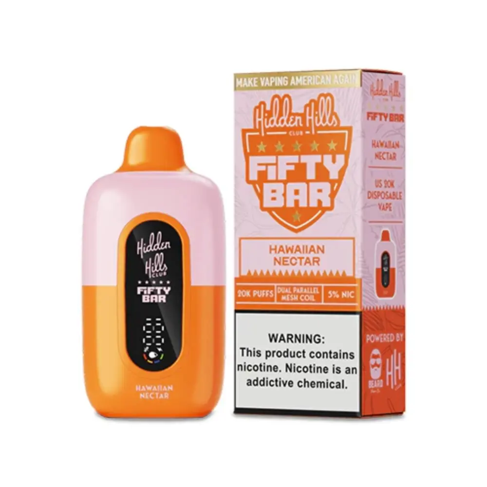 [Q-2001-06] FIFTY BAR 20000 PUFFS DISPOSABLE 5PK 16ML (Hawaiian Nectar)