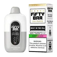 [Q-2001-16] FIFTY BAR 20000 PUFFS DISPOSABLE 5PK 16ML (Watermelon Patch)