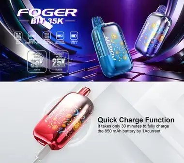[T-1454-07] Foger BIT Pro 35K Disposable Kit 18ml 5PK (Cool Mint)