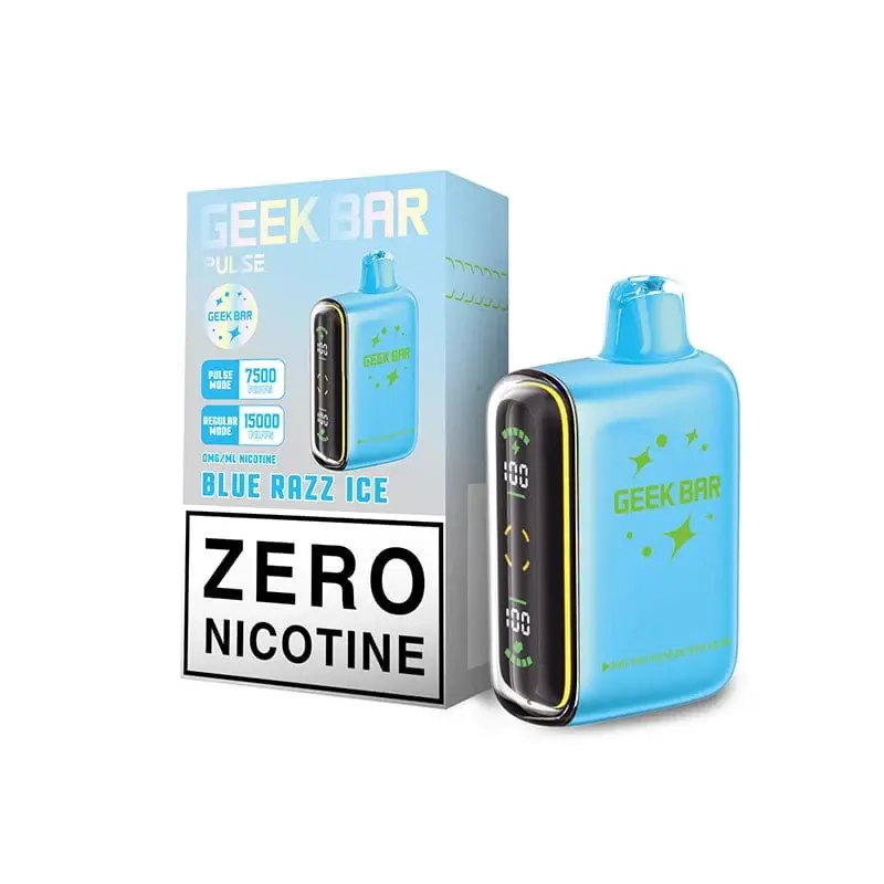 [Q-2068-02] GEEK BAR PULSE 15000 PUFF ZERO NICOTINE 16ML 5PK (Blue Raz Ice)