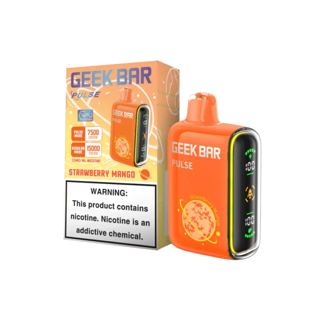 [Q-2069-18] GEEK BAR PULSE 15000 PUFF 16ML 5PK (Strawberry Mango)